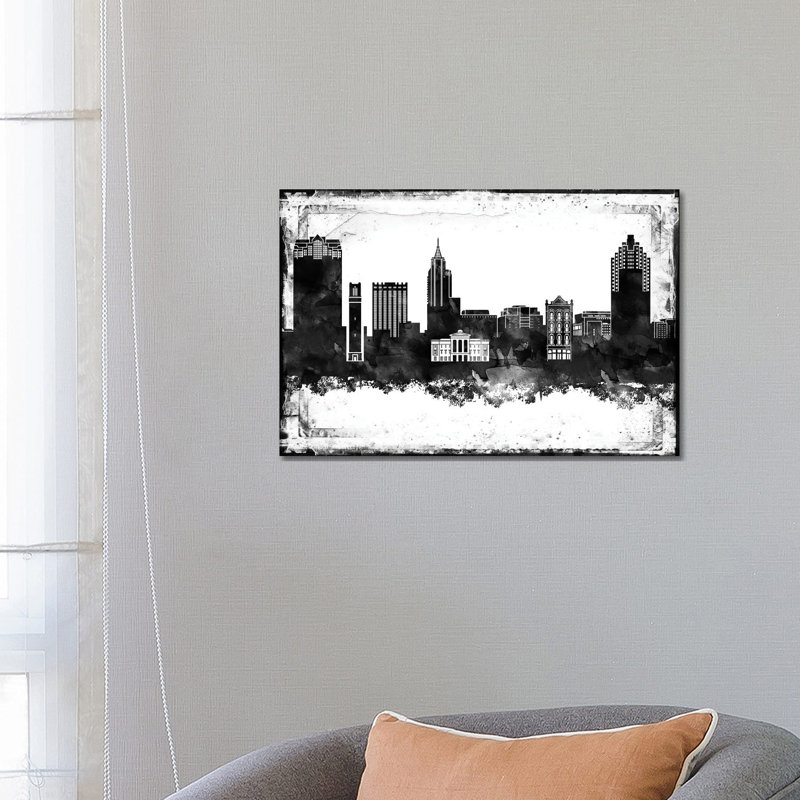 Raleigh Black And White Film by WallDecorAddict - Wrapped Canvas Print, 66.04 cm H x 45.72 cm W x 3.175 cm D