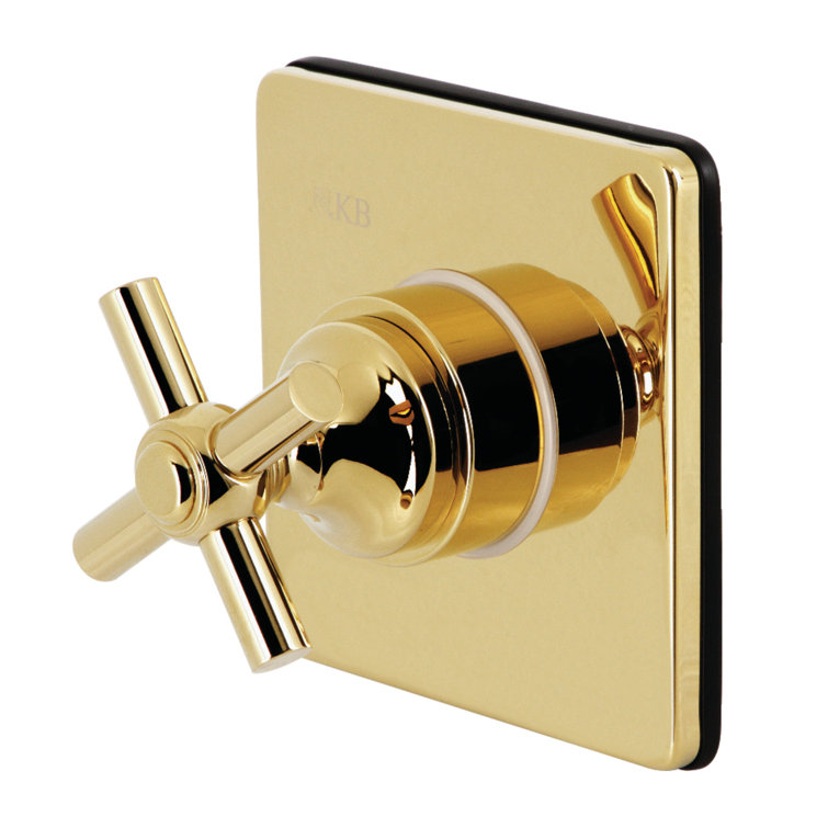 Kingston Brass Elinvar Single-Handle Wall Mount Three-Way Diverter Valve with Trim Kit
