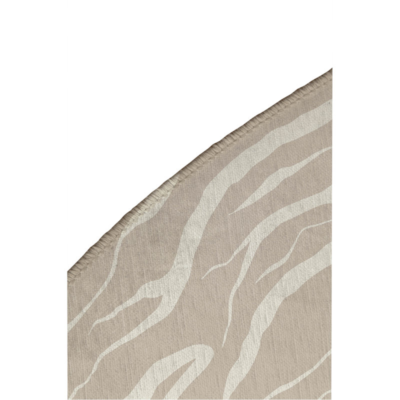 Tapis d'extérieur antidérapant Lush Cracks, Rond 5 pi