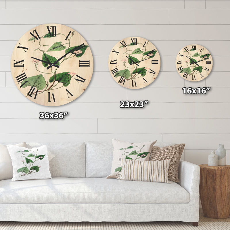 Horloge murale Leaves Plants, Moyen