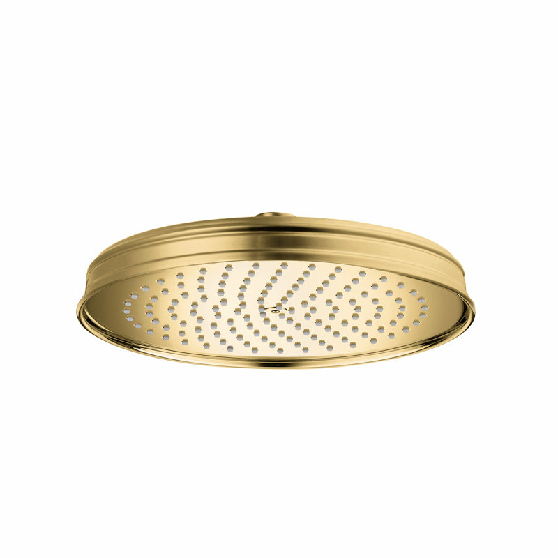 AXOR Montreux Showerhead 180 1-Jet, 2.5 Gpm, Brushed Gold