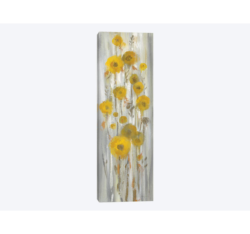 «Roadside Flowers I», impression sur toile tendue, H 48 po x l 16 po x P 1,5 po, Toile encadrée noire
