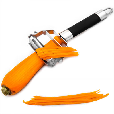 Deiss Pro Dual Julienne Peeler & Vegetable Peeler - Amazing Tool for Making Delicious Salads
