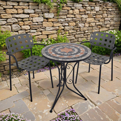 2 - Person Round Ceramic Patio Dining Set