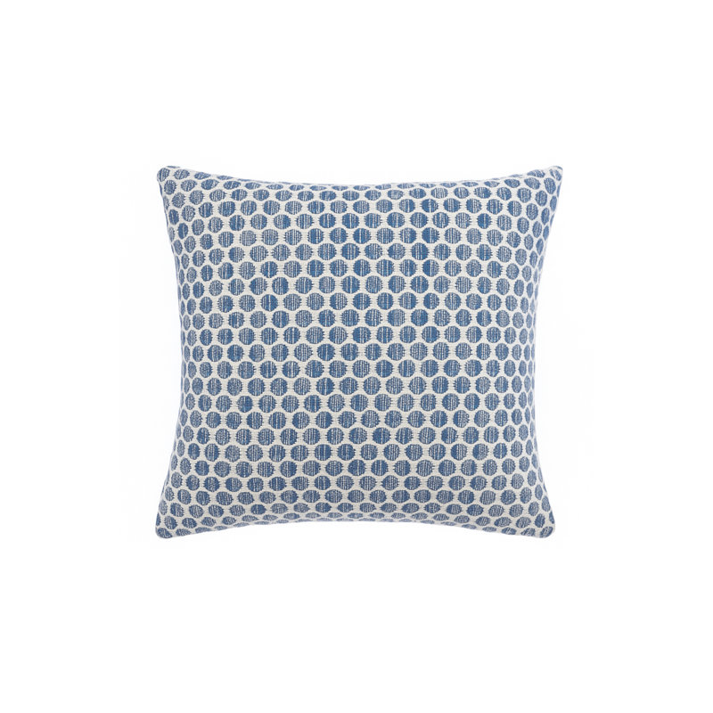 Marine Blue Sailor Dots Indoor Outdoor Pillow Cover 14x20, Light Copper, Rectangle 14"H x 20"W, Pillow Cover Only - No Insert