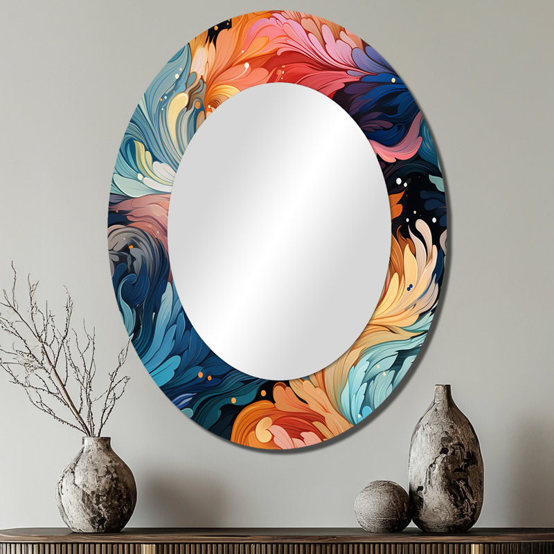 Rittany Artistic Whirls Paisley Motif - Paisley, 40" H x 30" W, Ovale