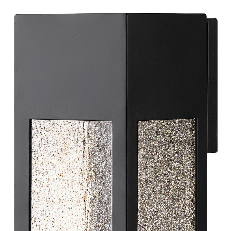 Rook Integrated LED Outdoor Flush Mount, Satin Black, 6.5W, 15" H x 4.8" W x 4.8" D