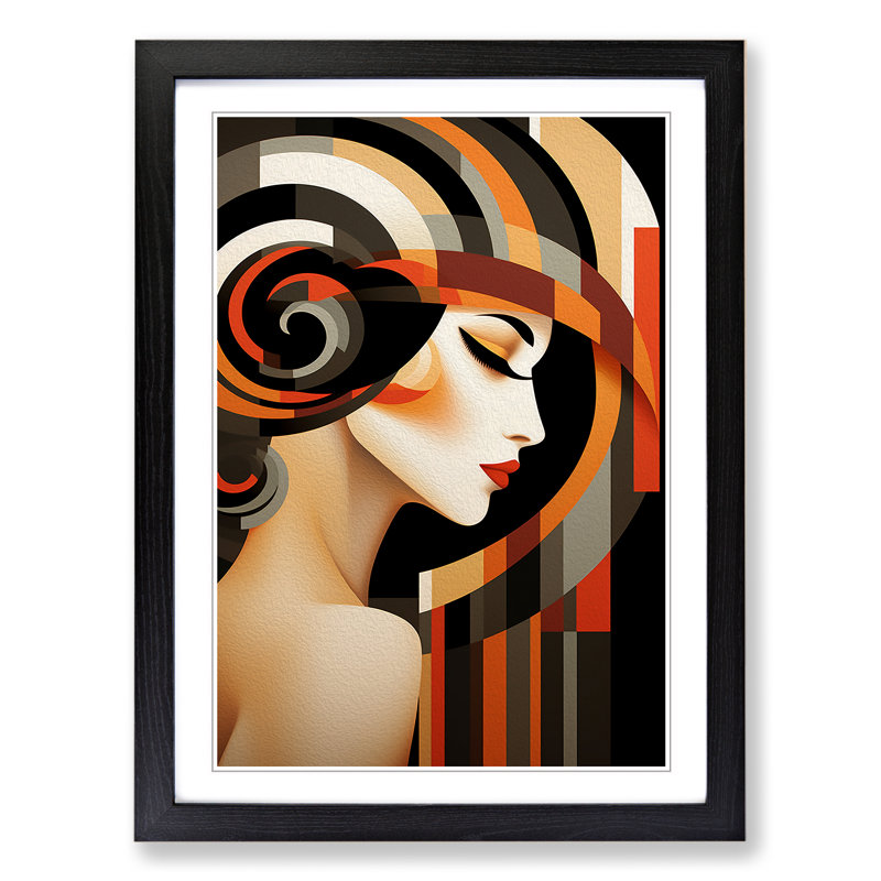 Single Picture Frame Print on Wood, 64cm H x 46cm W, Black Framed