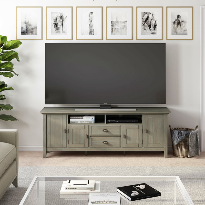 Meuble télé 72 po pour salon, Marron clair