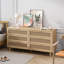 Armoire de rangement 59,6 po à 6 tiroirs en rotin avec glissières de tiroir blanches