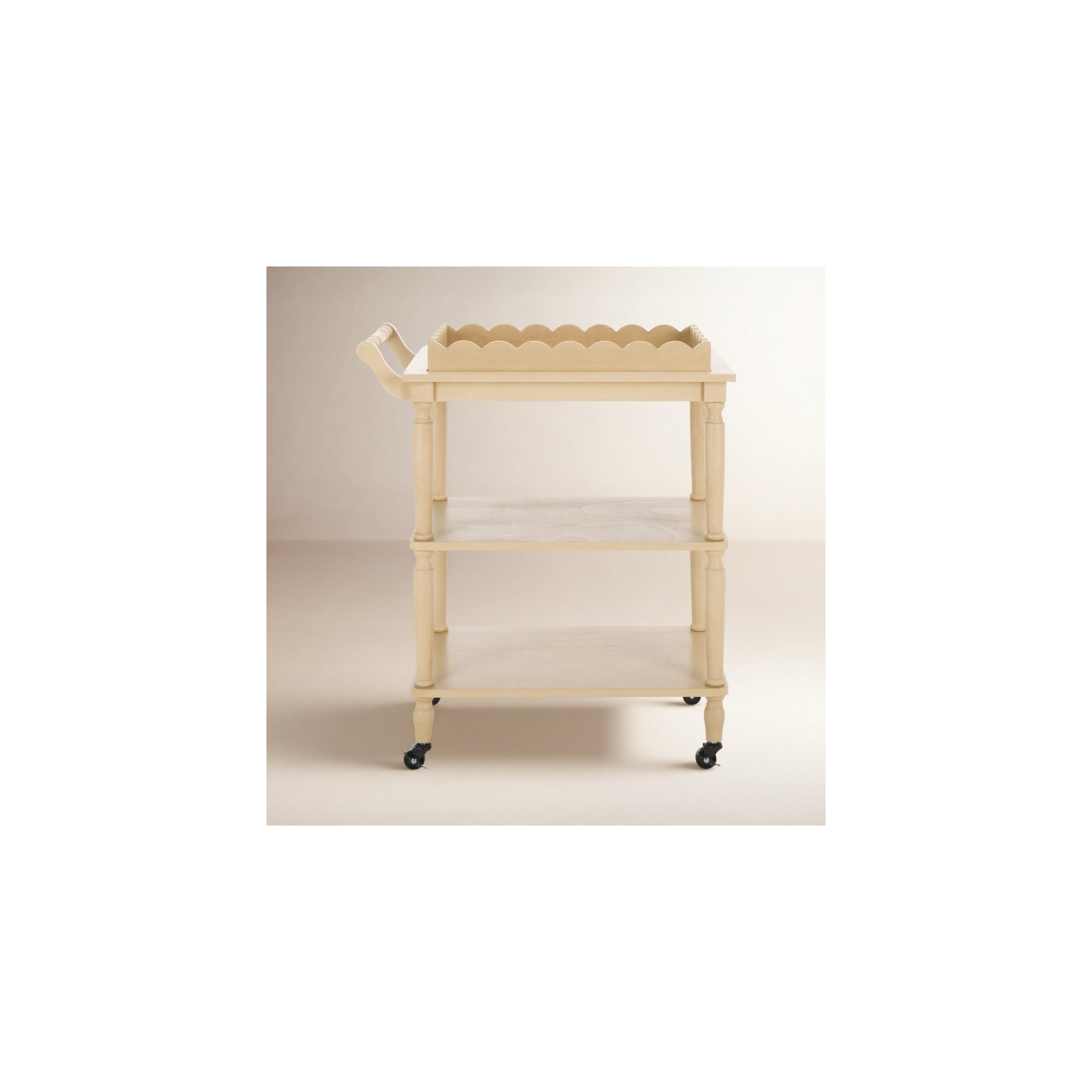 Edan 3 Tier Dining Cart, Natural