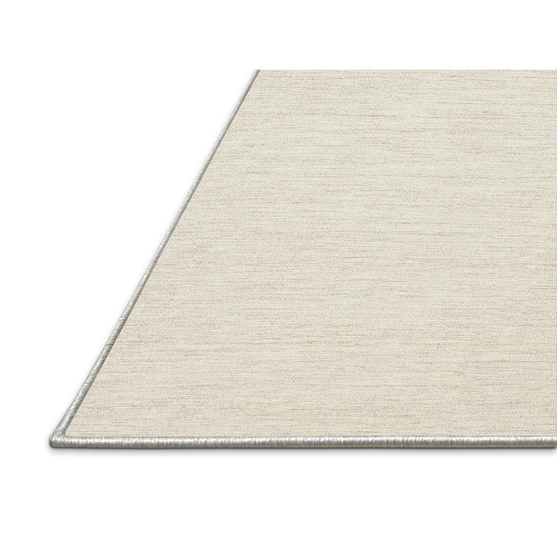 Tapis de zone beige/crème contemporaine, Rectangle 5 pi x 7 pi