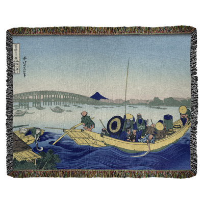 Katsushika Hokusai Hand Woven Throw Blanket