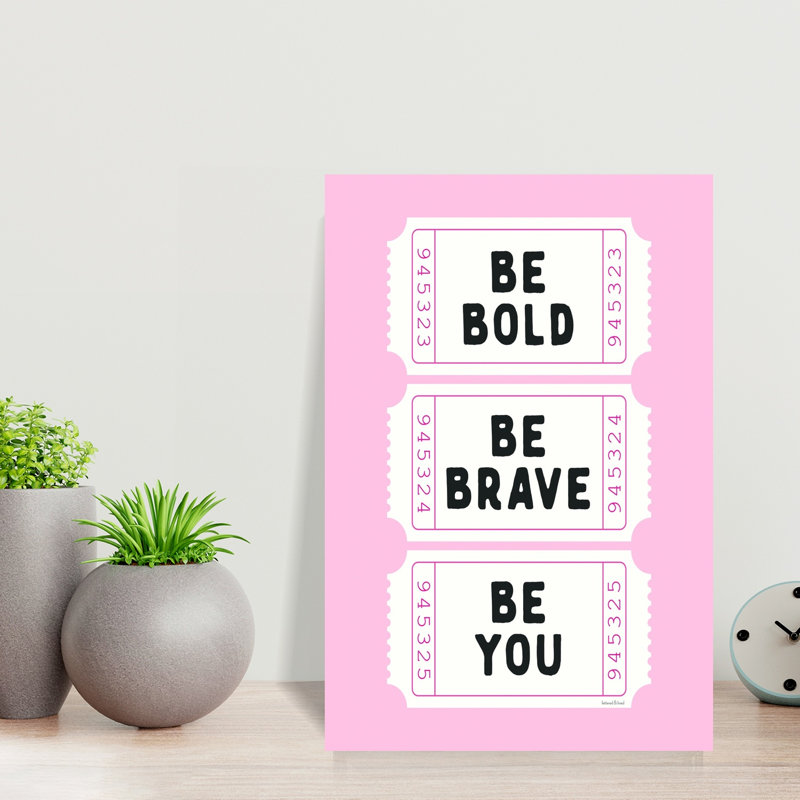 Be Be Bold Bold Contemporary, art mural moderne, H 18 po x l 12 po