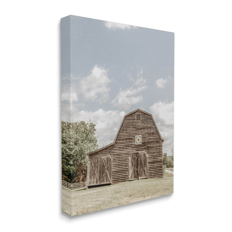 «Peaceful Country Barn Farmland», estampe numérique par Jennifer Rigsby, H 40 po x l 30 po x P 1,5 po, Toile tendue