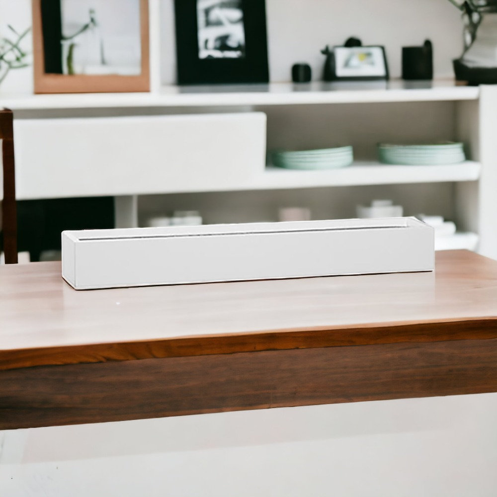 Connoisseur Fiberglass Planter Box, 4" H x 31.5" W x 6" D, White