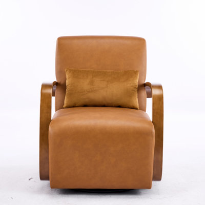 Vintage Swivel Accent Chair – Ergonomic Comfort – Perfect for Living Room, Reading Nook,Small Single Sofa for Bedroom, Office, Apartment
