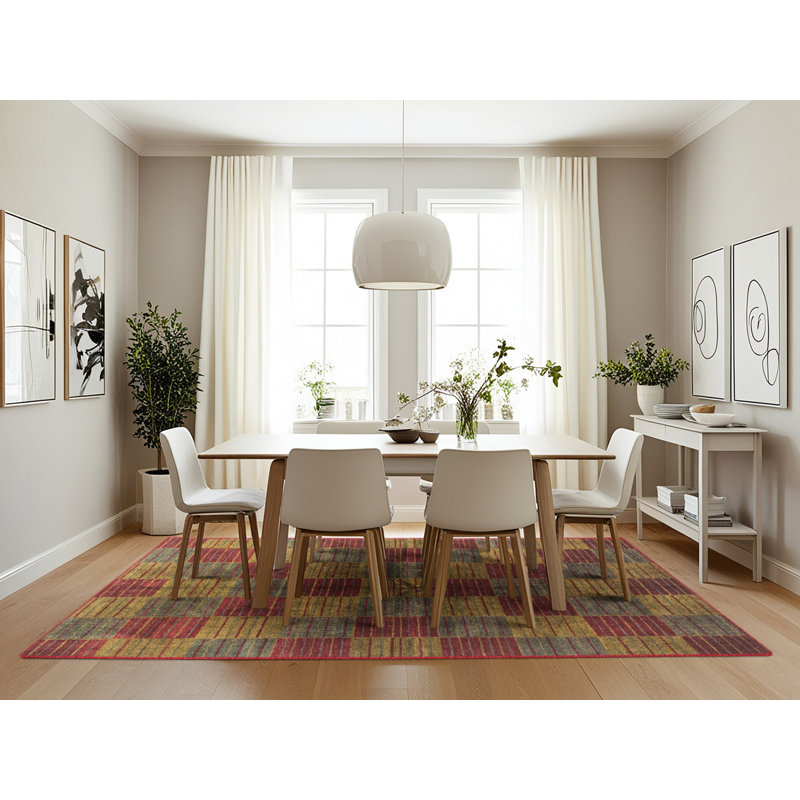 Abstract Indoor Rug, Rectangle 7' x 10'