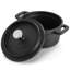 MegaChef 4 Piece Cast Iron 8 Ounce Mini Dutch Oven with Wood Tray
