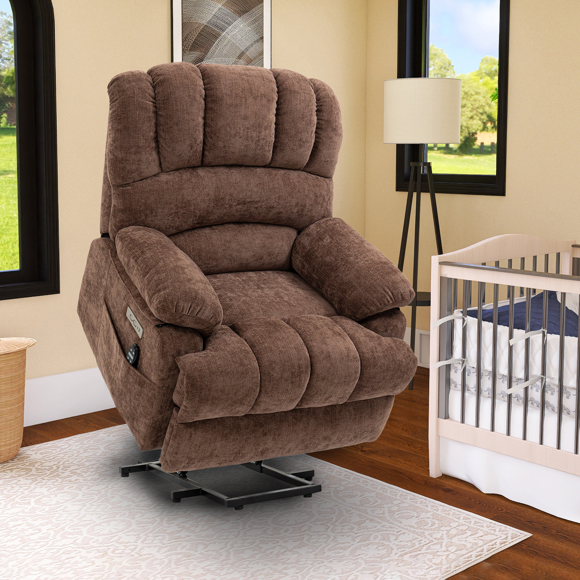 Latitude Run® Emalina High Back Large Size Power Lift Assist Recliner