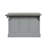 Urrur 48''L 2-Drawer Kitchen Island with Stainless Steel Top in Gray