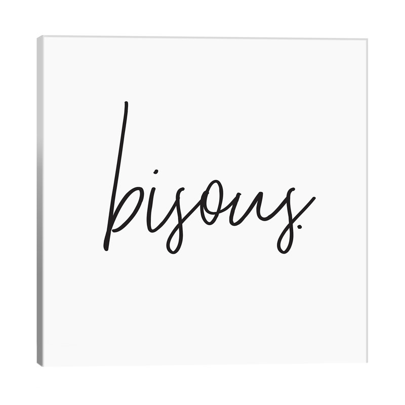Bisous. by Honeymoon Hotel - Wrapped Canvas Print, 30.48 cm H x 30.48 cm W