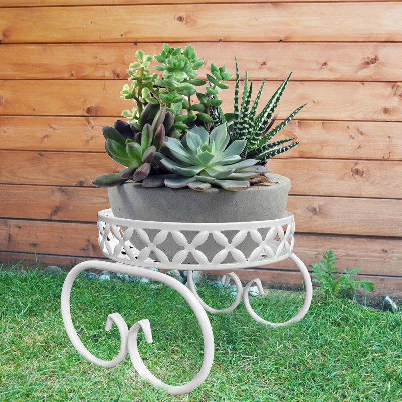 Support pour plante rond, Blanc