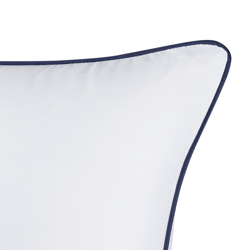 Dan River 2 Pack Piping Down Alternative Pillow Set (White), Standard