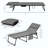 Folding Chaise Lounge Set With 5-Level Reclining Back, Outdoor Lounge Chair With Padded Seat, Side Pocket & Headrest For Beach, Yard, Patio-468524120