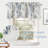 Tree Branch Linen Lined Valance Double Layer Thermal Insulated Room Darkening Blackout Valances 3 Inch Rod Pocket Short Window Valance For Living Room Bathroom 52 Inch By 18 Inch Blue-118974692-118974694
