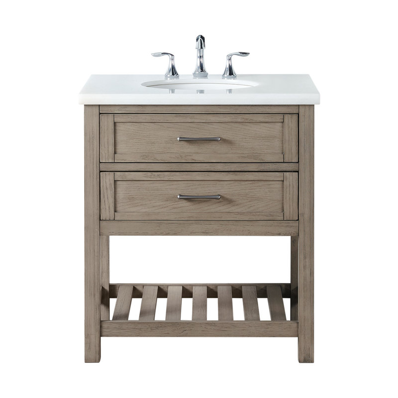 Zachrey 31'' Single Bathroom Vanity with Cultured Marble Top