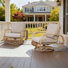 Aluminum Patio Swivel Club Chairs Lounge Chairs With Olefin Cushions (Set Of 2)