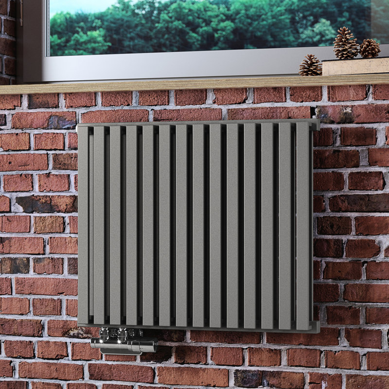 Nemo Horizontal Designer Radiator, 53cm H x 118.5cm W, Light Grey