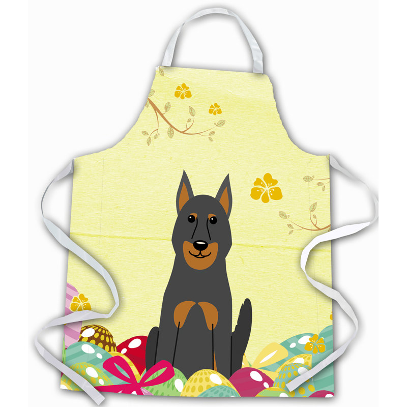 Tablier œufs de pâques, Jaune / gris / brun clair, Beauceron