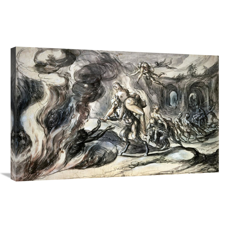 " Eurydice In Hell ", 23" H x 36" W x 2" D