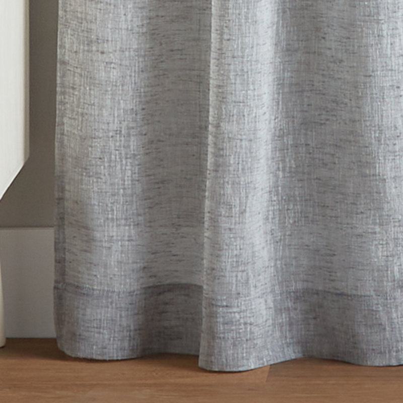 Paire de rideaux transparents avec passe-tringle Alvelo, L 38 po x L 84 po, Gris