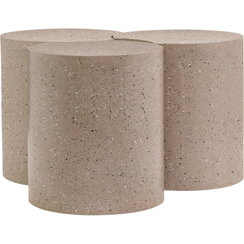 Ensemble de 3 tables de groupage Hylie, Taupe, H 20 po x L 33,5 po x l 33,5 po