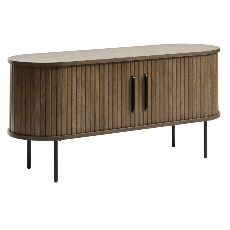 Teneasha TV Stand 120 cm Two Door Black Oak, Brown