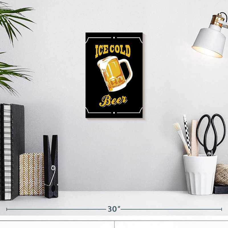 Plaque murale Kema Ice Cold Beer, H 12 po x l 8 po