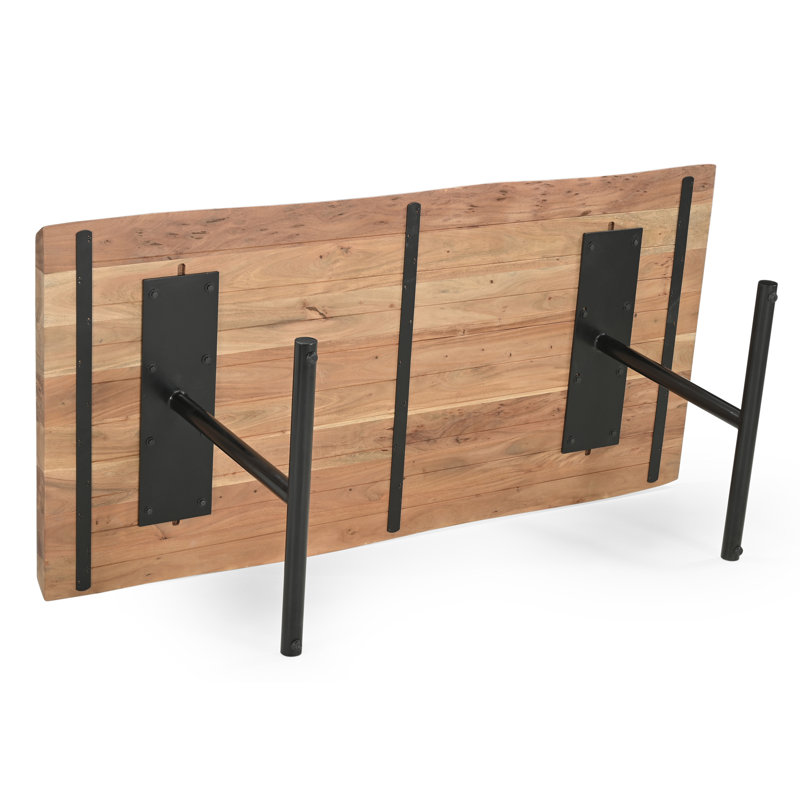 Pewter Aluminum T-Leg Dining Table Base Set