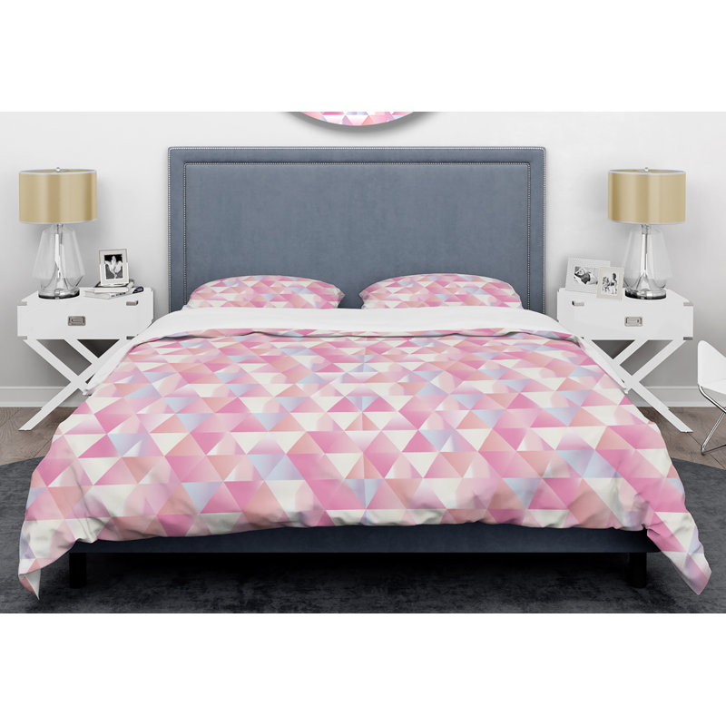 Ensemble de housse de couette à motif abstrait rétro Diamond Diamond VI - Microfibre polyester