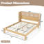 Lit plateforme en bambou Tranquilweave avec tête de lit en rotin tissé-133528840