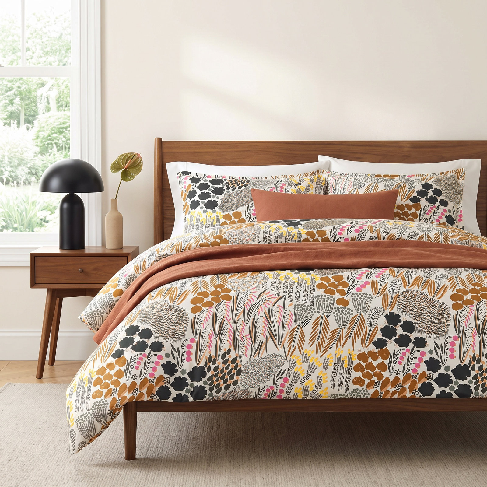 Marimekko Cotton Comforter Set, King Comforter + 2 King Shams