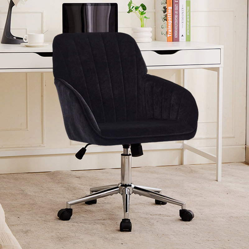 Chaise de bureau réglable, chaise pivotante pour bureau à domicile, Noir, noir, noir, noir