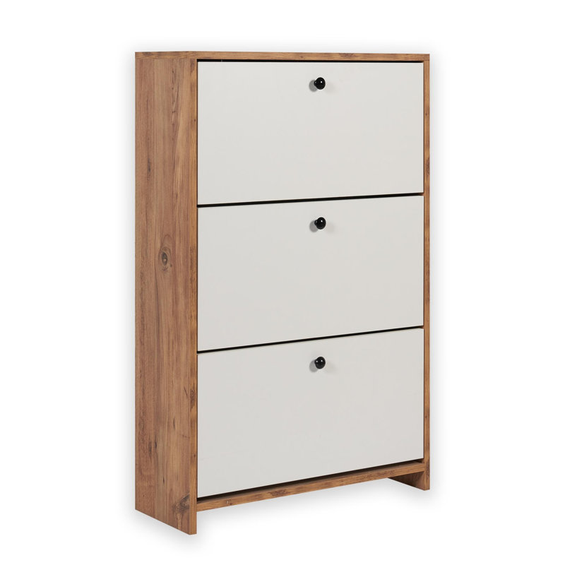 Marayla Shoe Storage Cabinet, Atlantic Pine White
