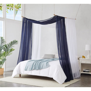 2 Bed Canopy Curtains Bundle. Canopy Bed Curtains Available in Sizes and Many Colors
