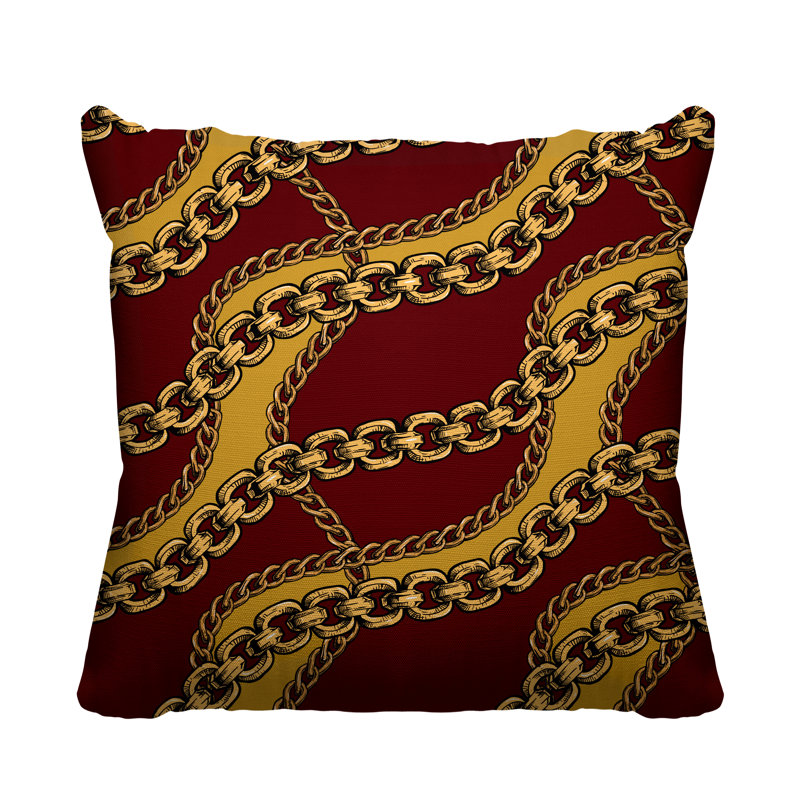 Housse de coussin d'extérieur carré Alessia, 19 po x 19 po, Rouge, Carré