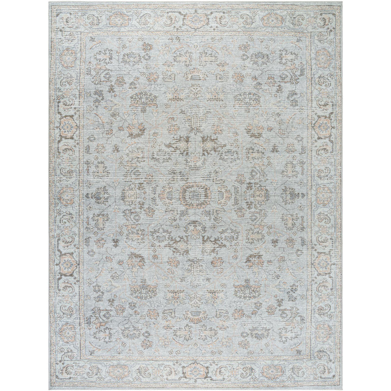 Our PNW Home x Livabliss Vintage Traditional Oriental Boho Grey Tan Area Rug, Rectangle 9'2" x 12'