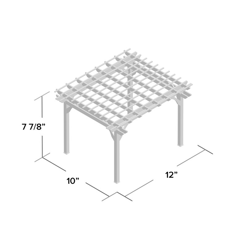 Backyard Discovery Beaumont 12' x 10' Cedar Wood Outdoor Patio Pergola Kit with Trellis Roof and PowerPort