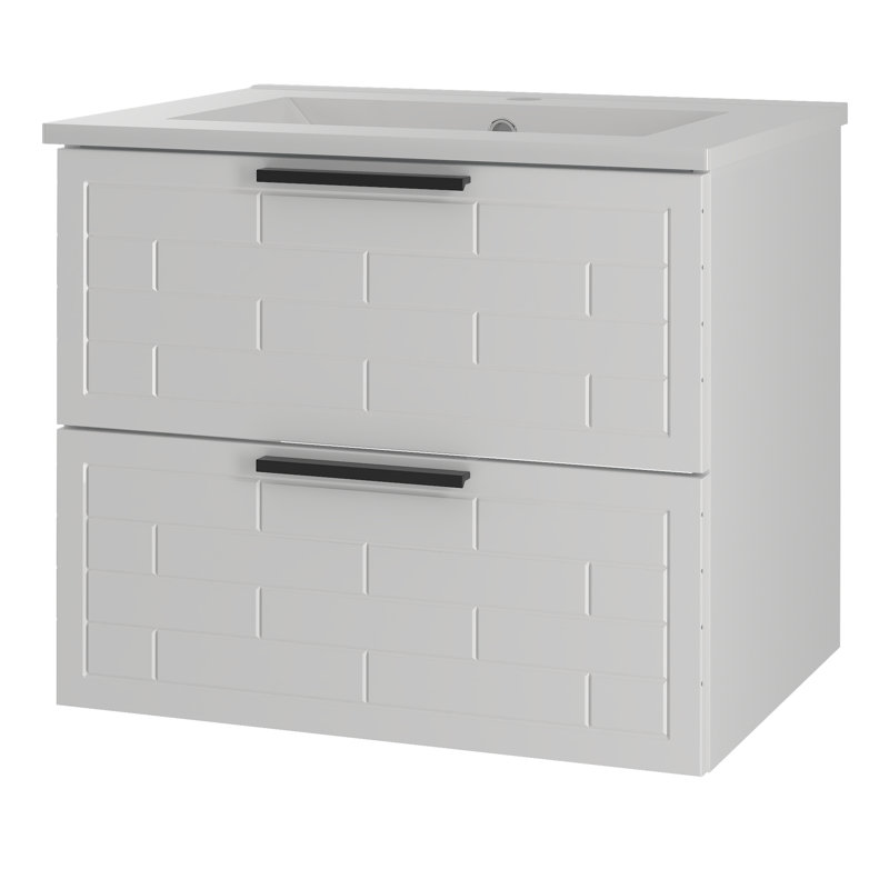 Annalea Wall Mounted Required Bathroom Storage Furniture Set